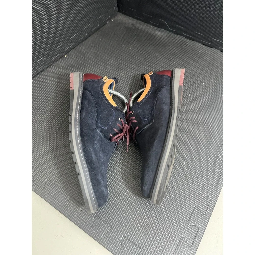 Pikolinos Berna Oxford Mens 43 Navy Blue Suede Leather Lace Up Derby Shoes